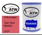 Preview: Volkswagen, Titan Red Metallic, LE3T: 500ml Lackdose, von ATW Autoteile West.